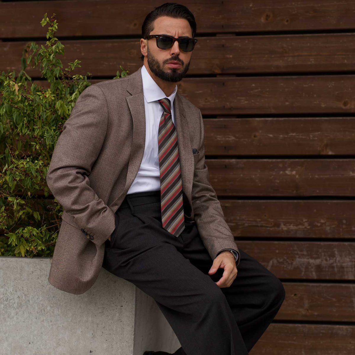 Men's luxury designer woven silk tie made in Italy
