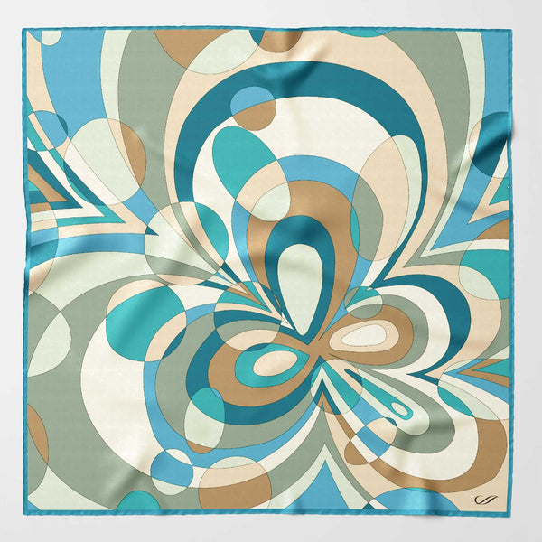 Best turquoise small silk scarves