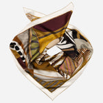 Earth Tones Italian Silk Square Scarf