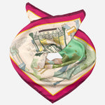 Green and Magenta Silk Square Scarf