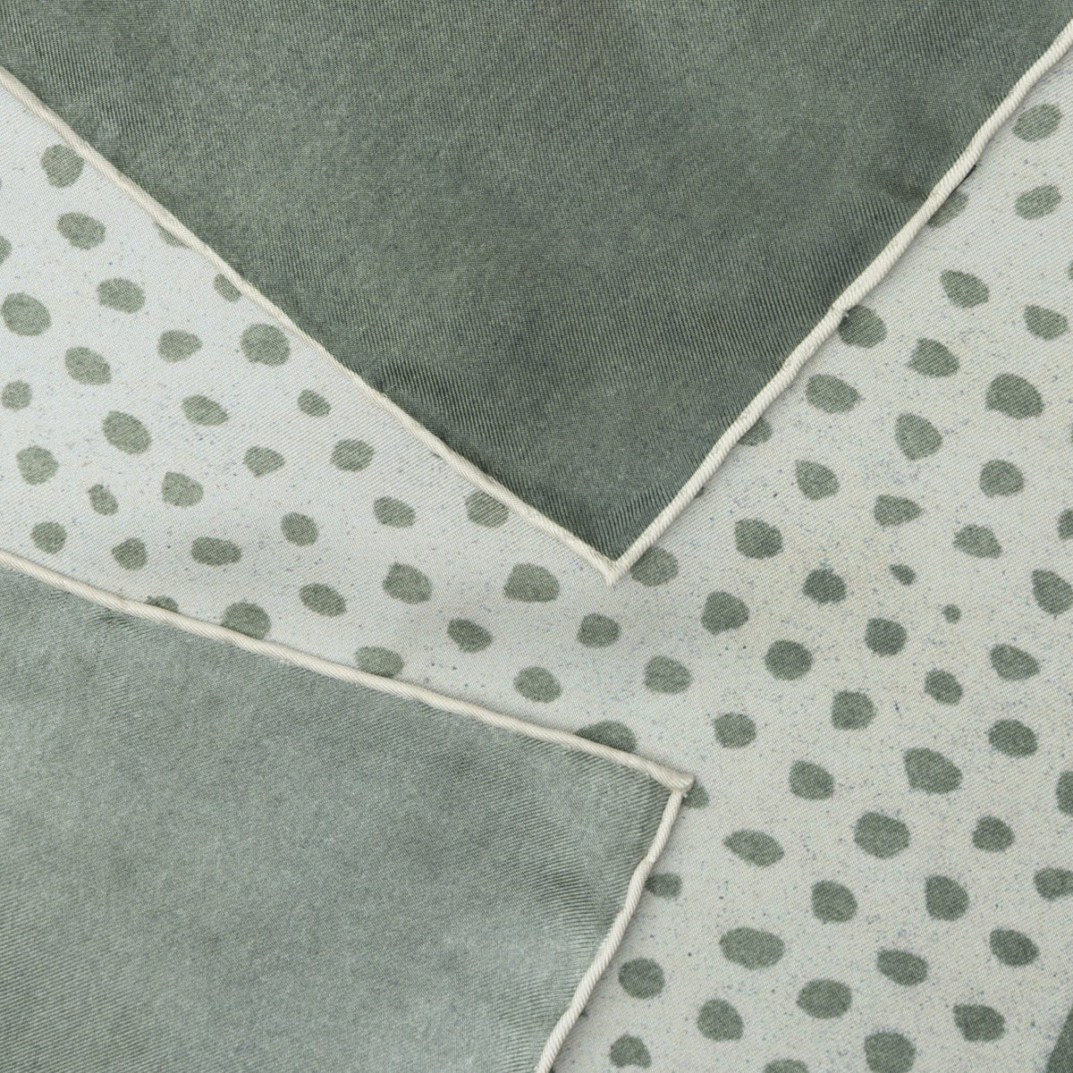Italian Square Silk Scarf - Sage Green
