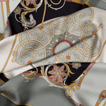 Women's Italian Green Silk Square Scarf