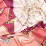 Women's Italian Red Silk Square Scarf
