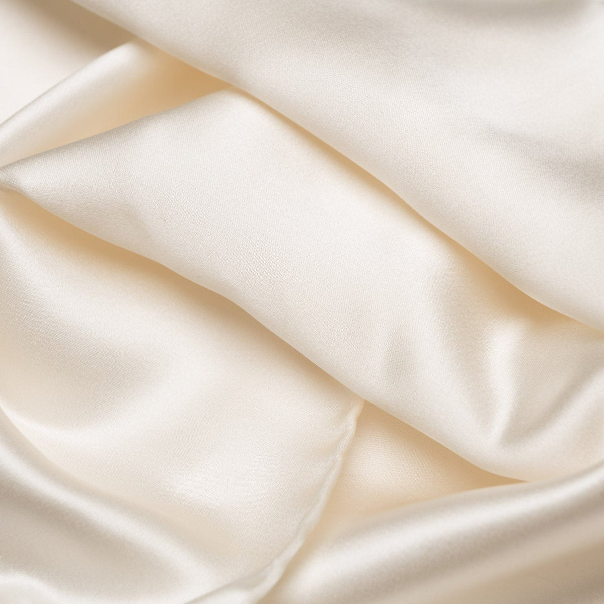 Hand Rolled Italian White Silk Pocket Square