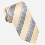 Yellow Stripe Italian Silk Handmade Tie