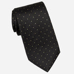 Black & Gold Italian Designer Silk Tie
