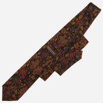 Black Floral Italian Madder Silk Tie