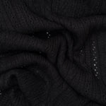 Black Italian Pure Cashmere Scarf