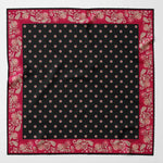Black and Red Silk Pocket Square
