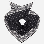 Italian Silk Bandana Neckerchief - Black