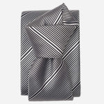 Black Pinstripe Italian Designer Silk Tie