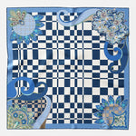 Women's Blue Silk Bandana Scarf