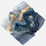 Ocean Blue Modal Silk Square Scarf