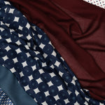 Italian Designer Blue Modal Twill Scarf