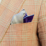 Luxury silk pocket square large hand-rolled