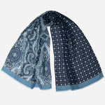 Italian Blue Unisex Modal Twill Scarf