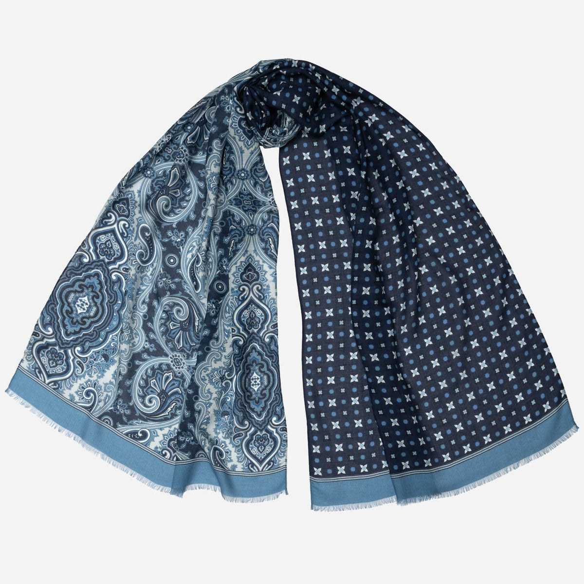 Italian Blue Unisex Modal Twill Scarf