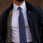 Italian designer handmade woven silk necktie