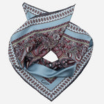 Italian Silk Neckerchief - Paisley Blue