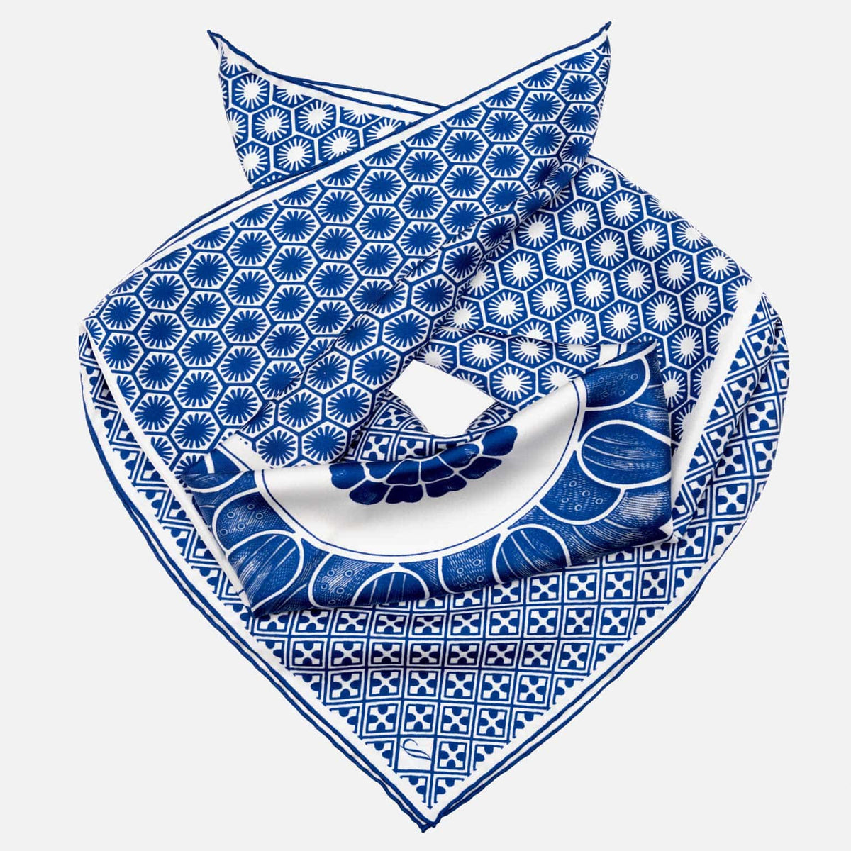 Men's Silk Bandana Neckerchief - Blue