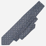 Blue Polka Dot Italian Designer Silk Tie