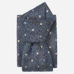 Blue Polka Dot Italian Designer Silk Tie