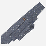 Blue Polka Dot Italian Designer Silk Tie