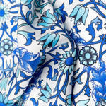 Blue Turquoise Silk Italian Pocket Square
