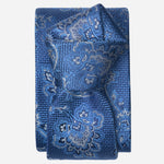 Italian Designer Blue Silk Jacquard Tie
