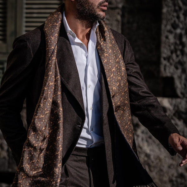 スカーフ BERLUTI WOOL AND SILK SCARF Wool & Silk Scritto Scarf | Berluti US