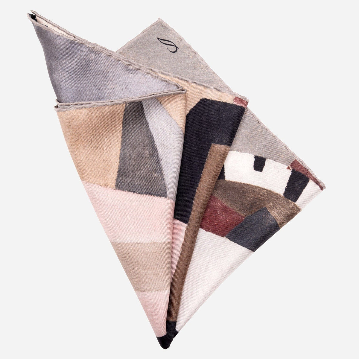 Brown Large Silk Pocket Square