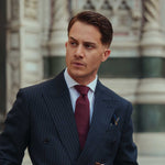 Burgundy Grenadine Tie - Made in Como Italy