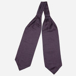 Burgundy and Navy Italian Silk Ascot Tie