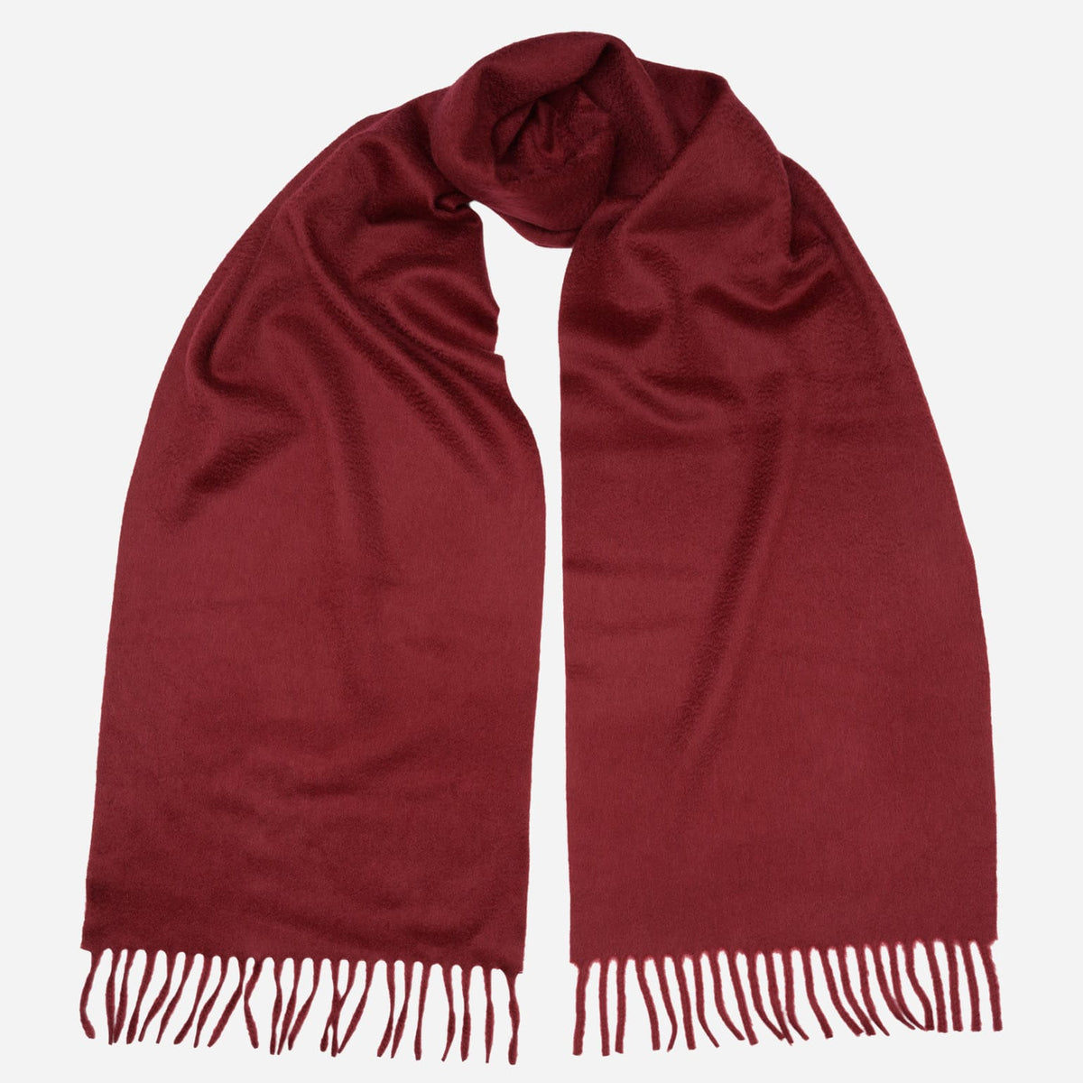 Burgundy Felted Italian Cashmere Scarf