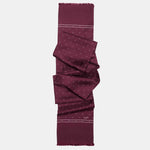 Mens Burgundy Polka Dot Silk Scarf - Italian