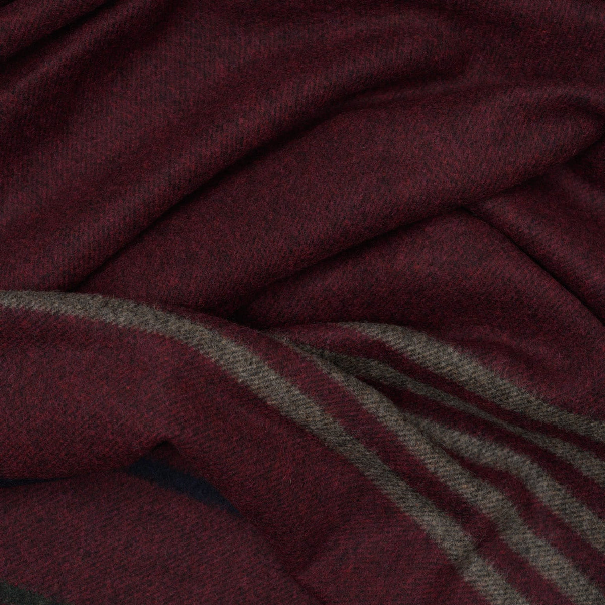 Burgundy Italian Wool Cashmere Scarf