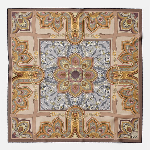 Women's Silk Bandana Brown