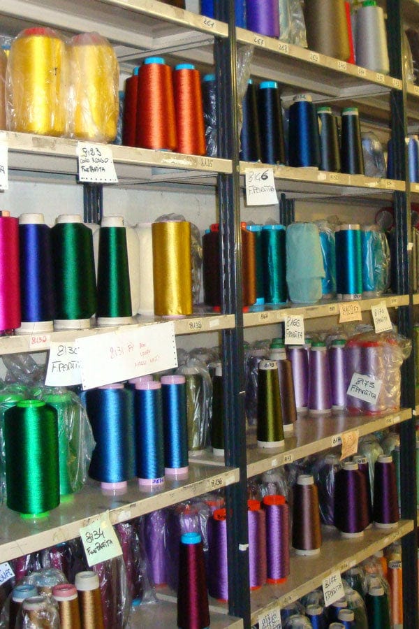 Silk scarf threads