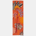 Italian Designer Orange Silk Cotton Scarf