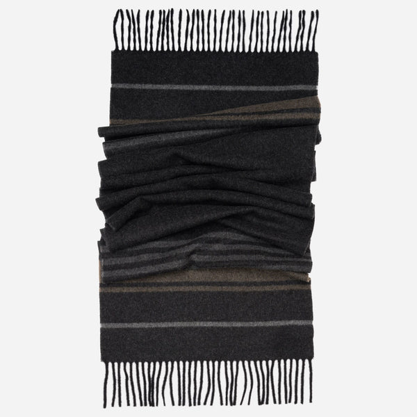 Grey Italian Wool Cashmere Scarf
