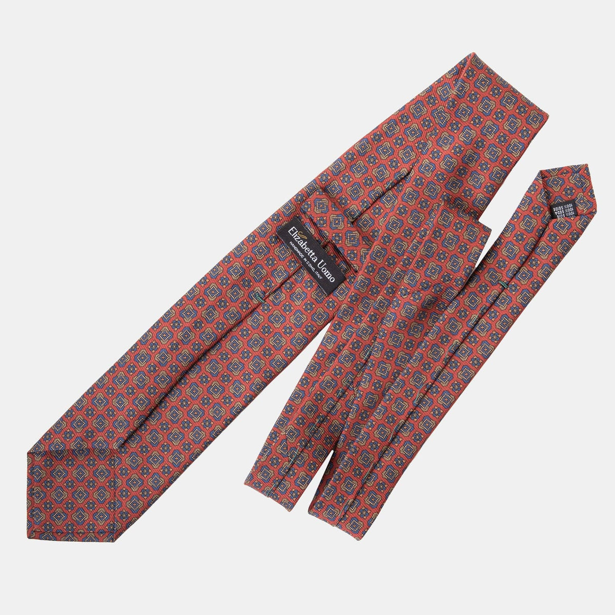 Dark Red Italian Madder Silk Tie