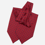 Dark Red Italian Silk Ascot Tie Day Cravat