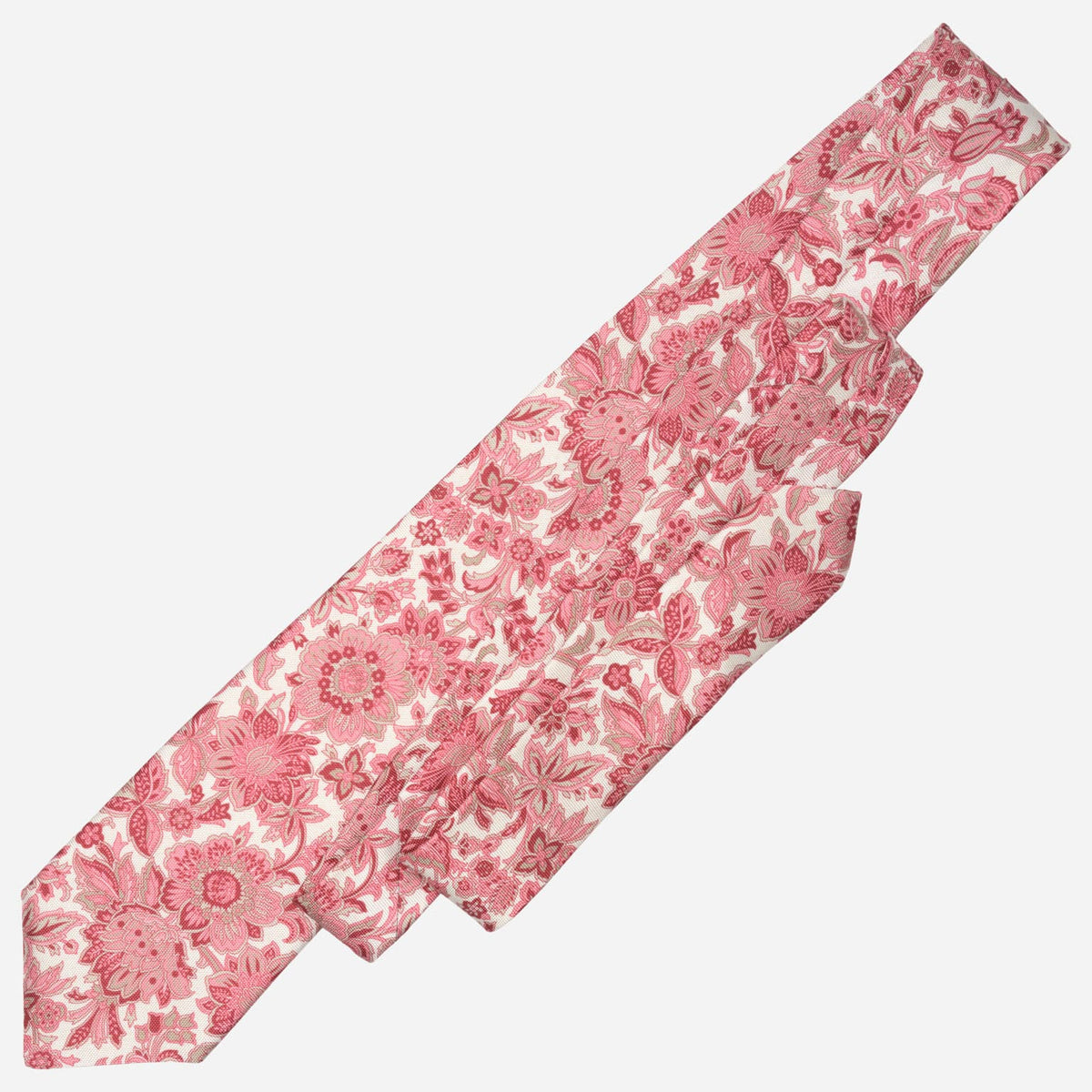 Pink Floral Handmade Italian Silk Tie