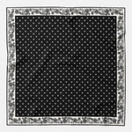 Black designer Italian silk neckerchief