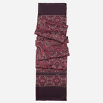 Men's Italian Bordeaux Paisley Silk Scarf
