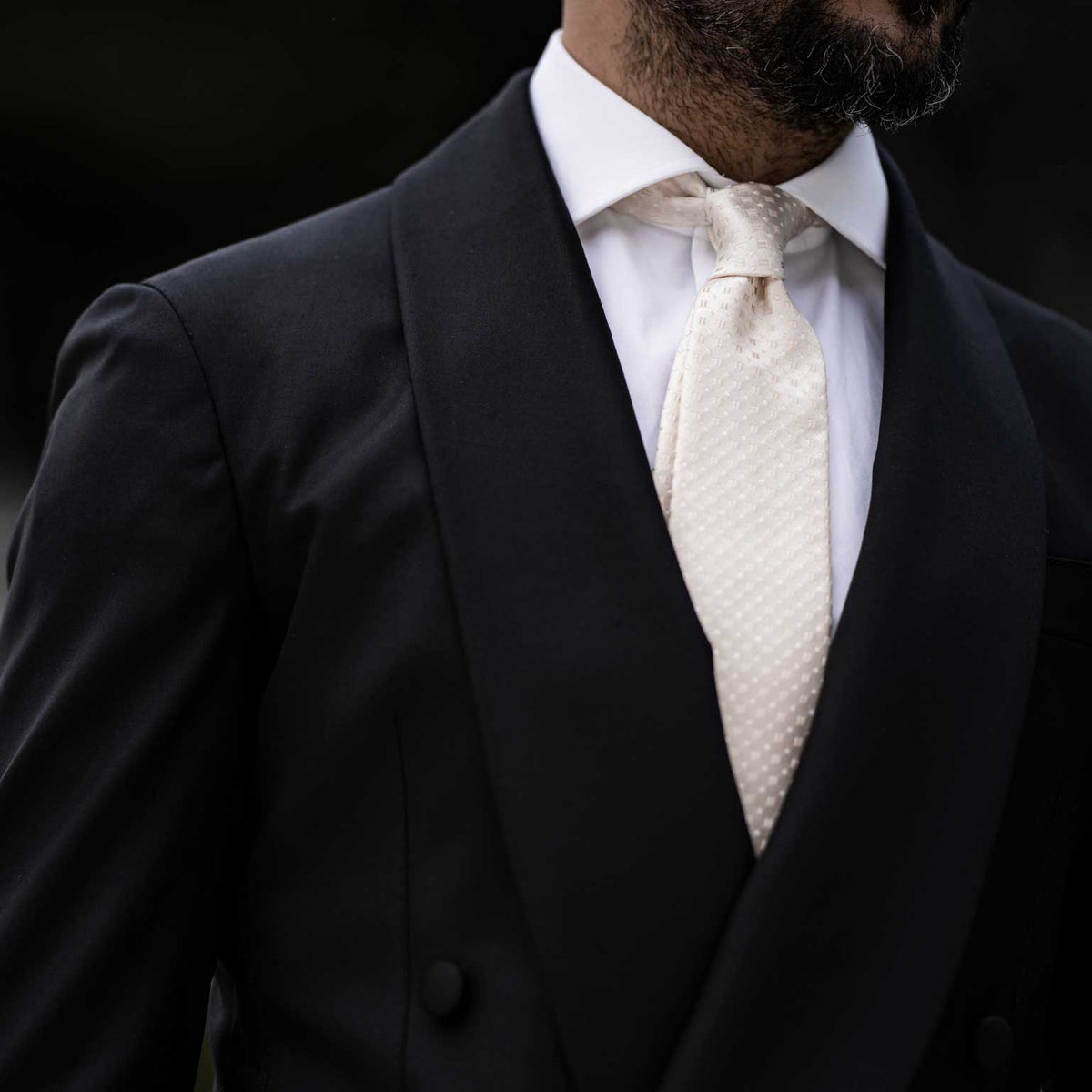 Evening handmade silk tie