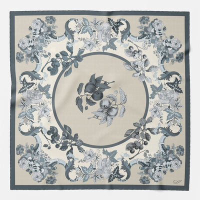 Dusty Blue Modal Cashmere Square Scarf