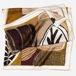Earth Tones Italian Silk Square Scarf