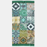 Green Italian Designer Wool Scarf