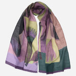 Italian Designer Plum Wool Scarf
